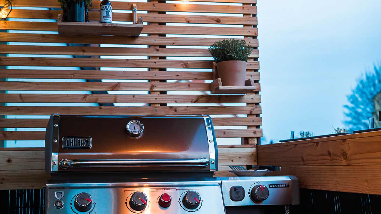 weber grill on the terrace