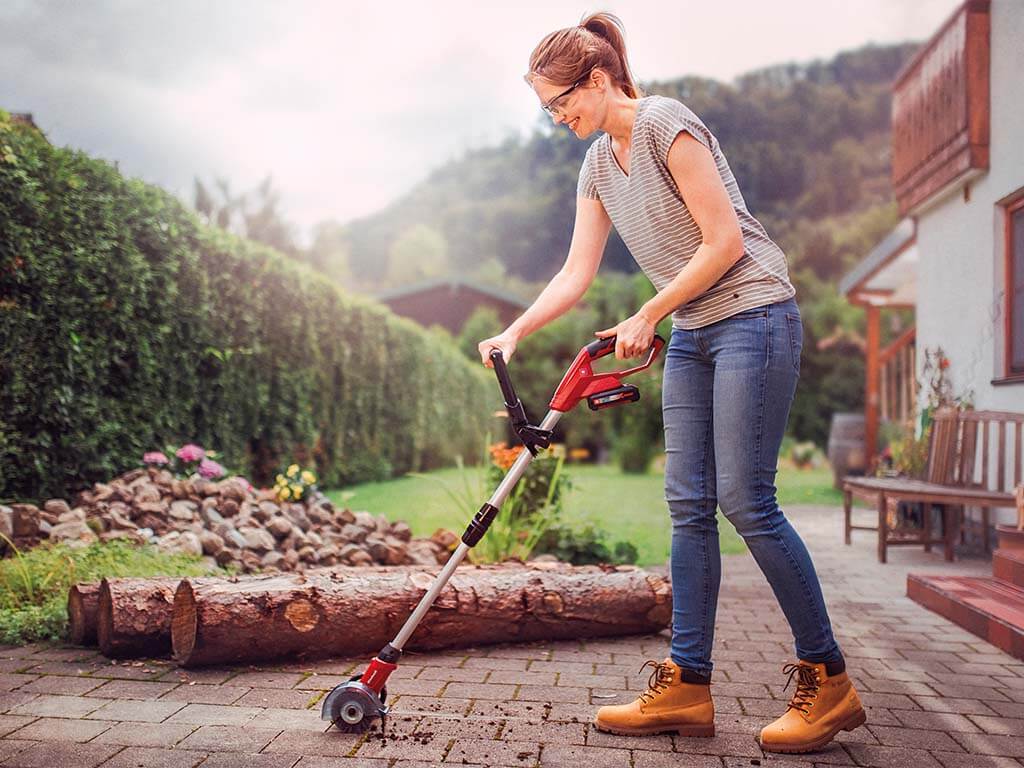 a woman cleans the joints