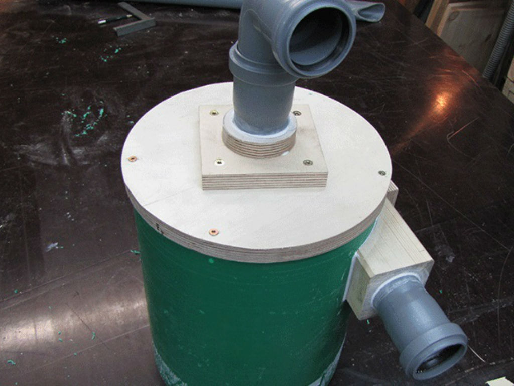 two tubes from green barrel