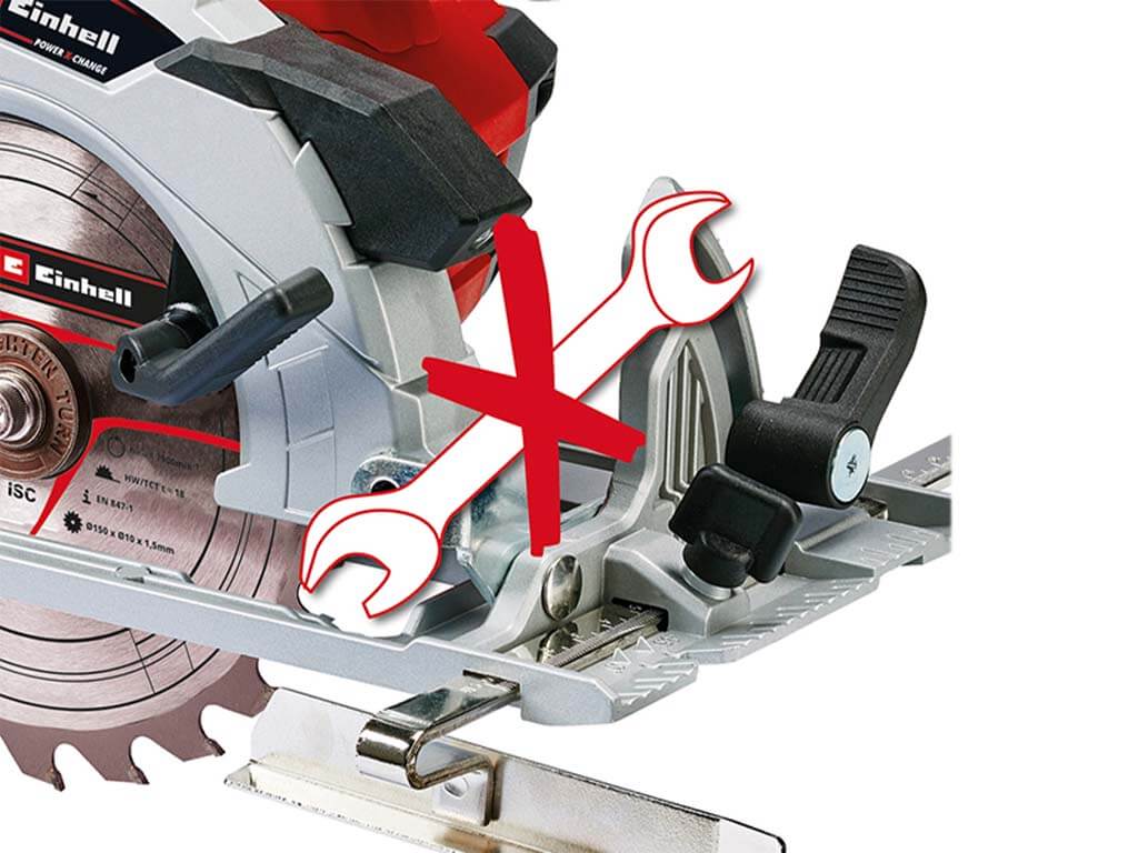 no screwdriver when using a hand-held circular saw