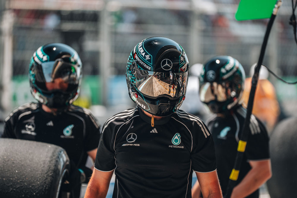 Mercedes Formula 1 mechanic. 