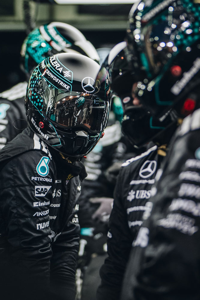 Formula 1 Mercedes mechanics.