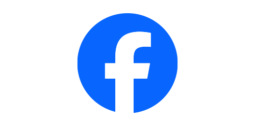 Facebook-Logo: Weißes „f“ auf blauem Kreis, das Logo von Facebook.