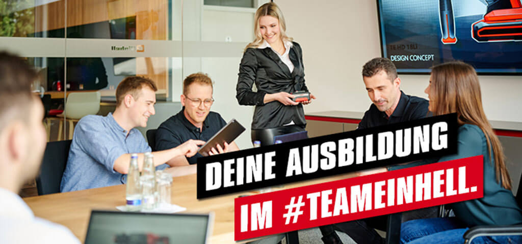 Advertising image of a group of people sitting in a meeting. 