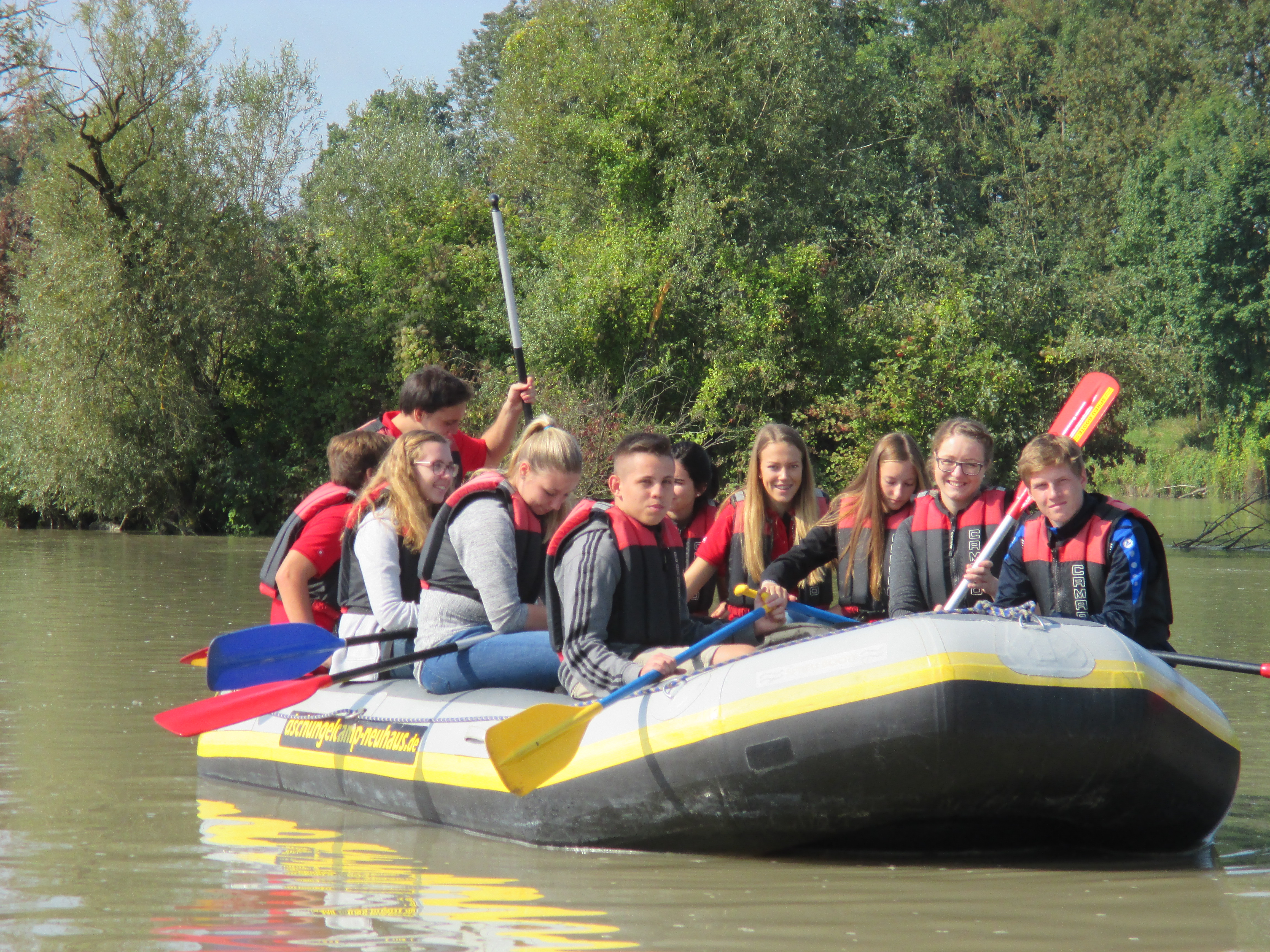 trainees and students go boating