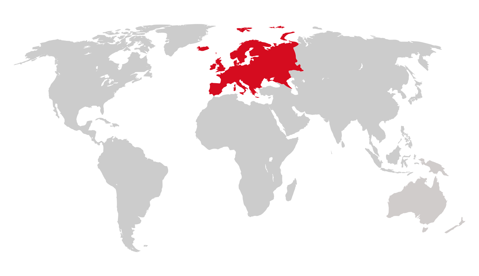 World map with Europe highlighted