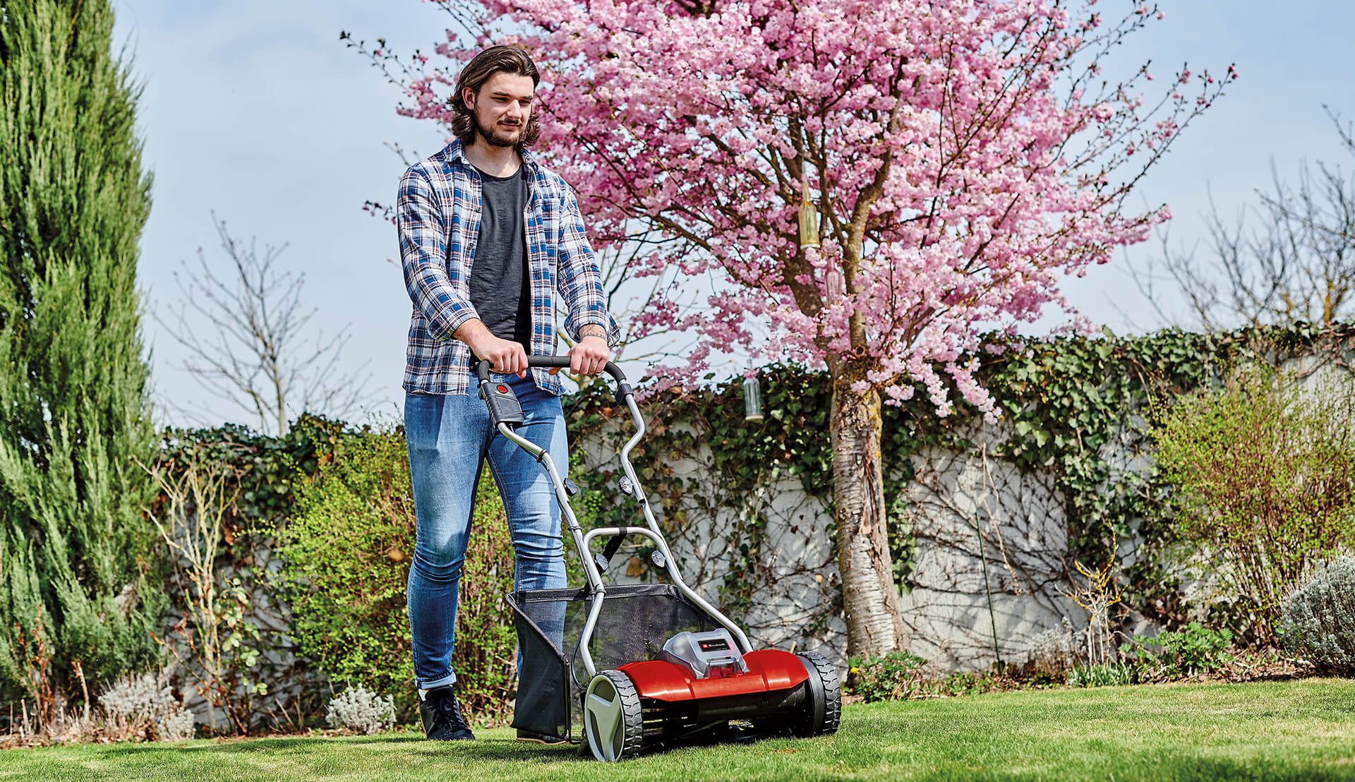 Einhell hand sale push lawn mower