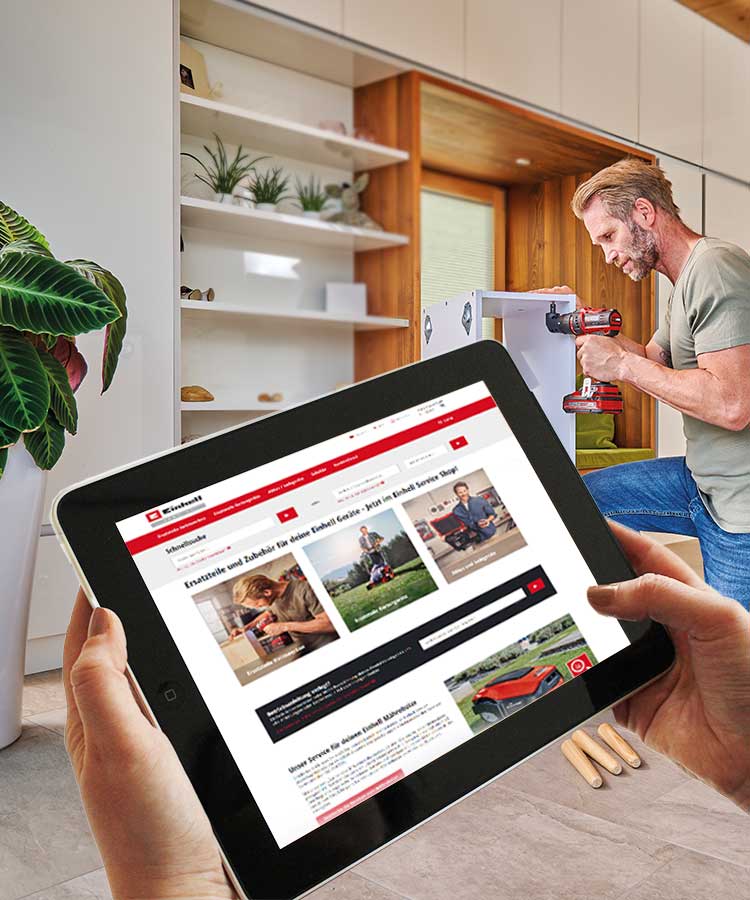 tablet with einhell service shop