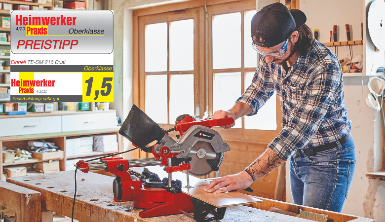 man using a mitre saw