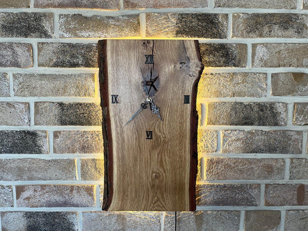 selfmade illuminated clock