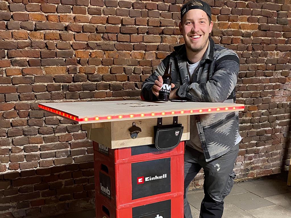 diy project beer crate bar table